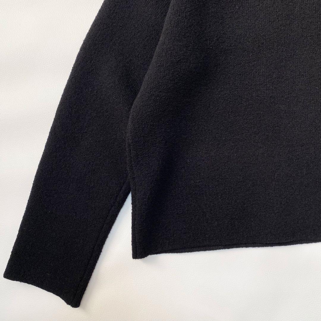 Ballsey ウールナイロンブークレー　フロントオープンカーディガン　S