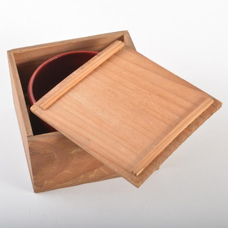 茶道具　赤楽茶碗　在銘　時代箱付　N　6504