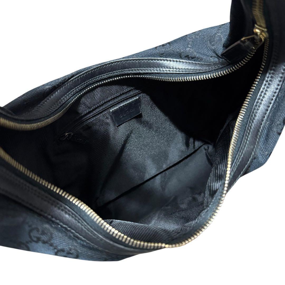 グッチ GGキャンバス ワンショルダー 2way ハンドバッグ レザーハンドル