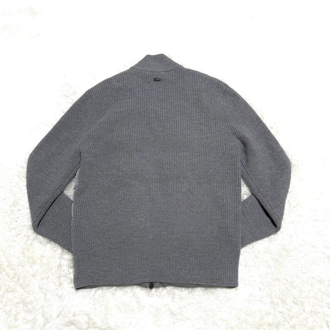美品 HERNO 5ゲージ×ダウン ハイブリッドコンビネーションブルゾン 46