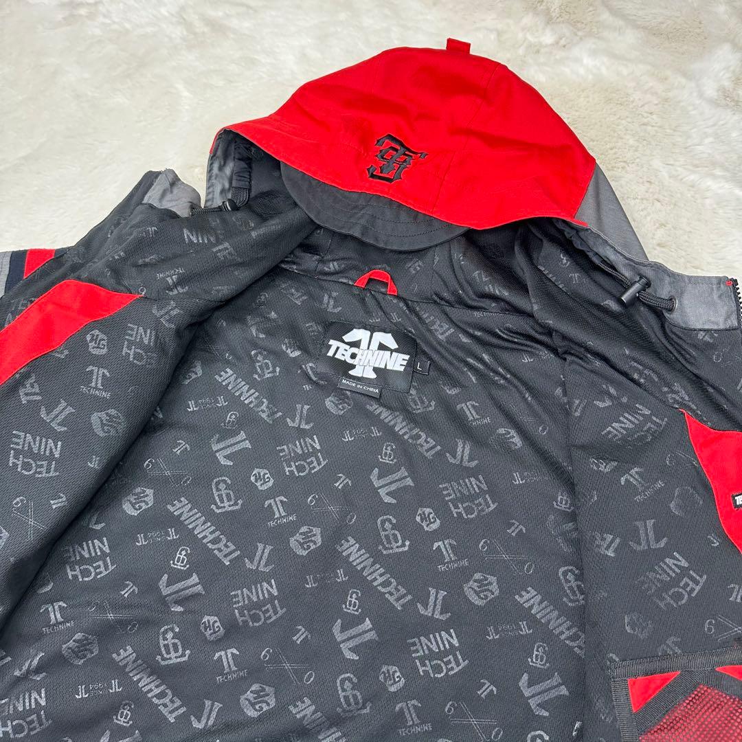 ✨美品✨TECHNINE テックナイン スノボウェア スタジャン風 L 赤 ロゴ