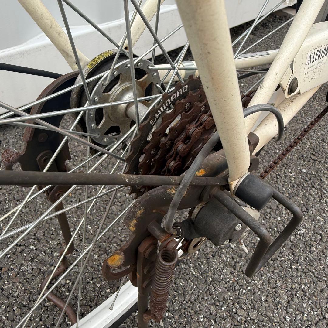 【都内/千葉引取】ママチャリ26インチ自転車 カゴ/鍵/6段変速/オートライト付