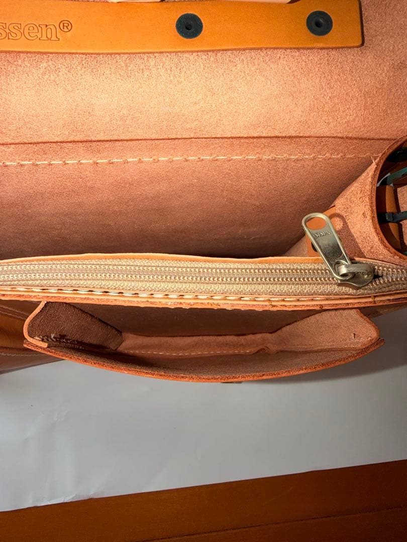 千*眼様 未使用品 ruitertassen 天然ヌメ革 書類鞄 本革 オランダ