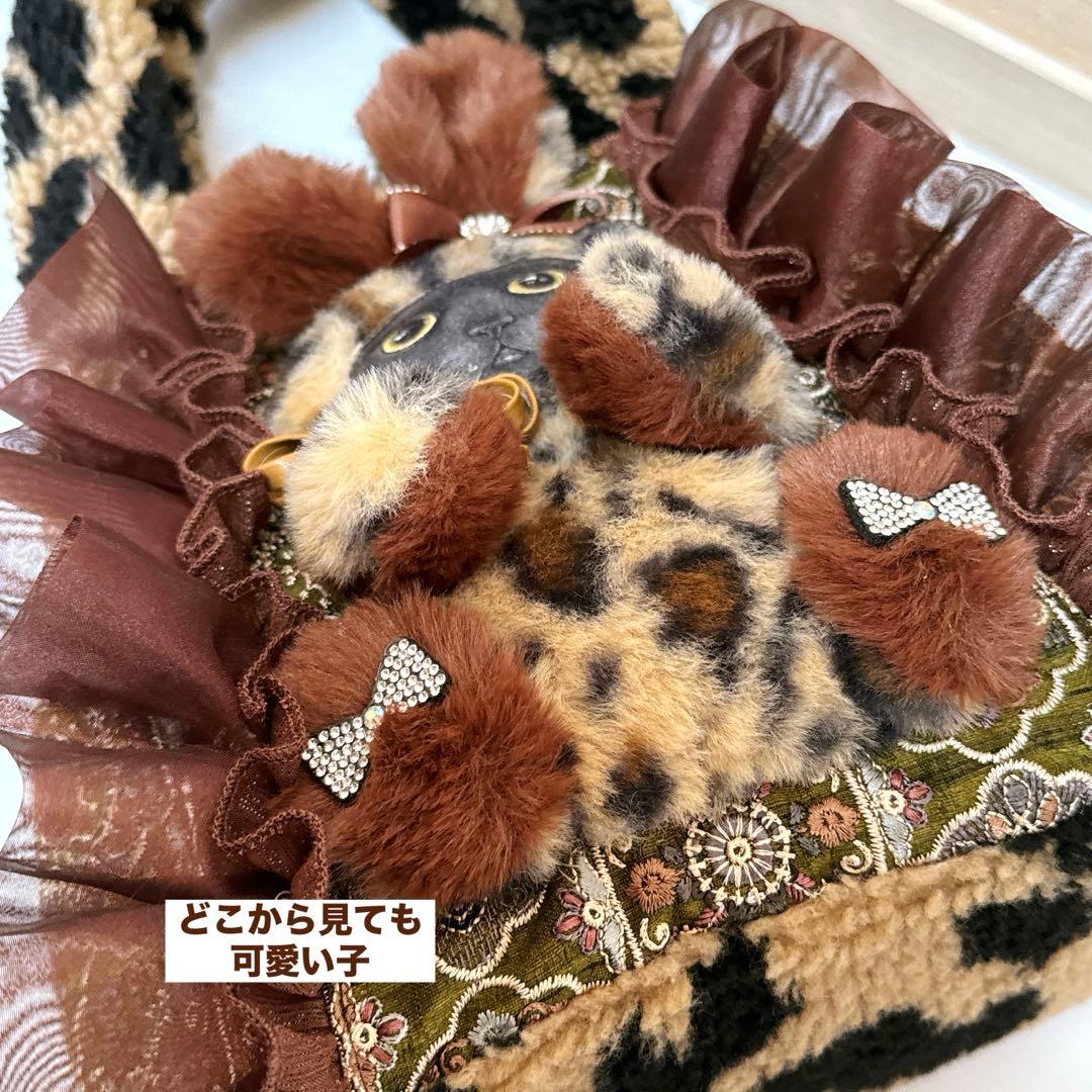 さ*ー様 コヤンイサムチョン♡新色インド刺繍大人色カーキ！うさ着ぐるみ黒猫変形ト