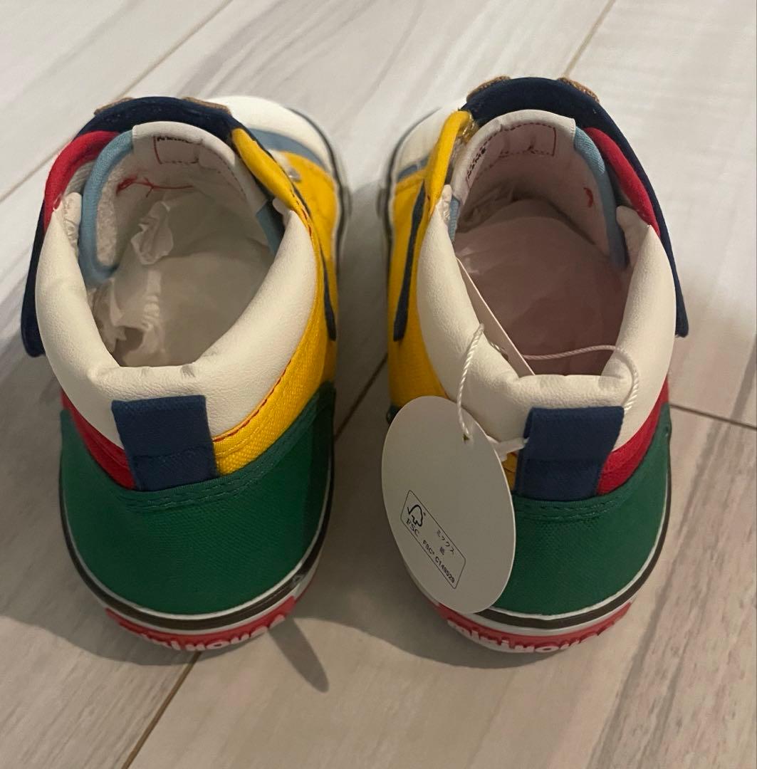 mikihouse カラフル ハイカットスニーカー