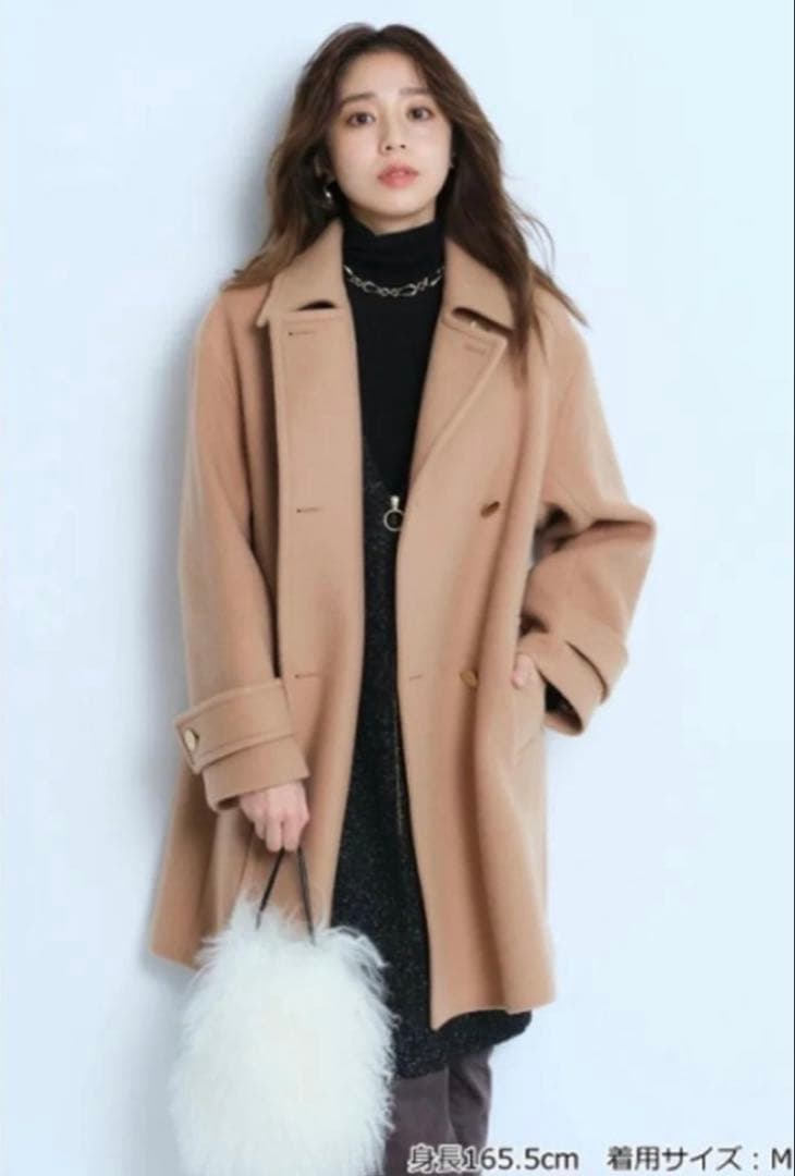 JUSGLITTY スタンダードPコート　キャメル　1 ハンガーおまけ♡