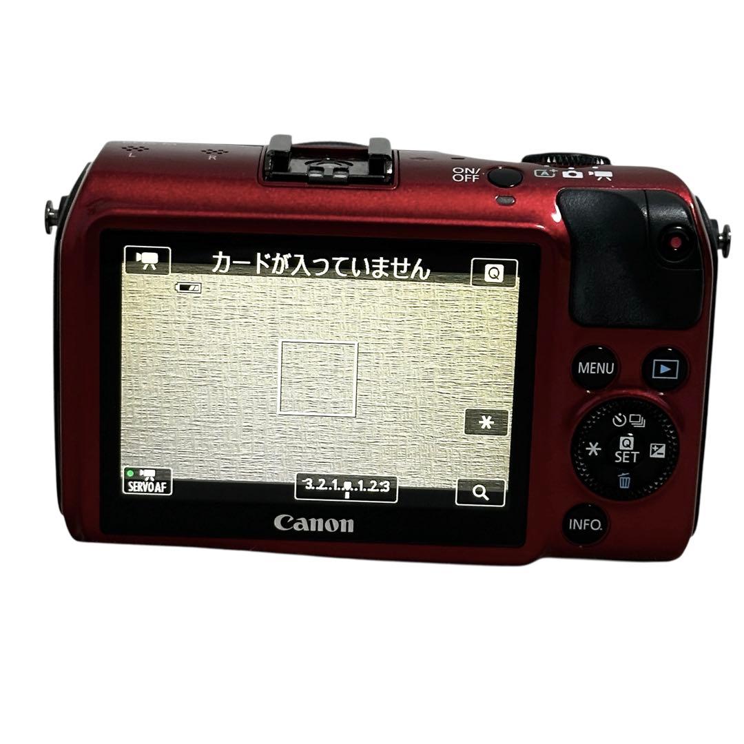CANON EOS M ミラーレス一眼 ダブルレンズキット レッド 赤