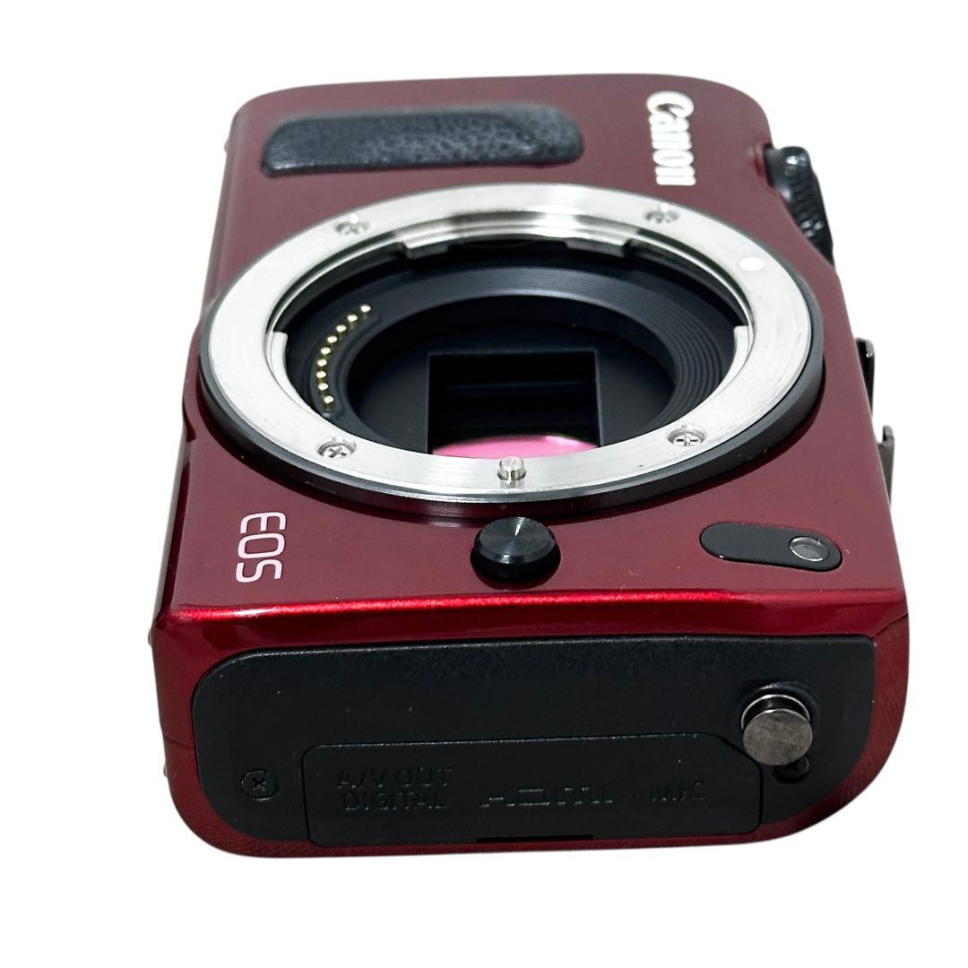 CANON EOS M ミラーレス一眼 ダブルレンズキット レッド 赤