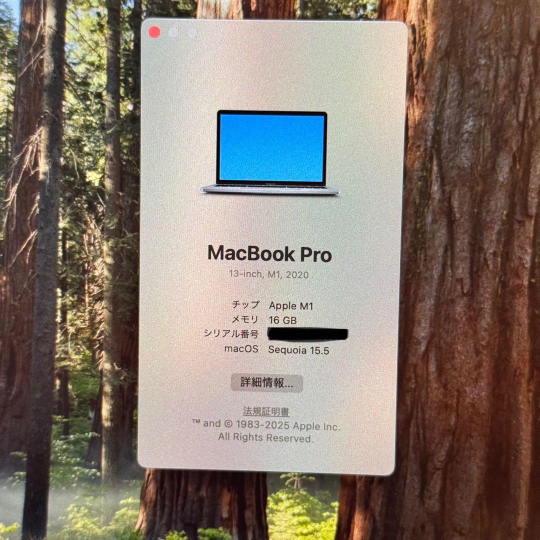 M1 Macbook Pro 16GBメモリ 512GB UK配列