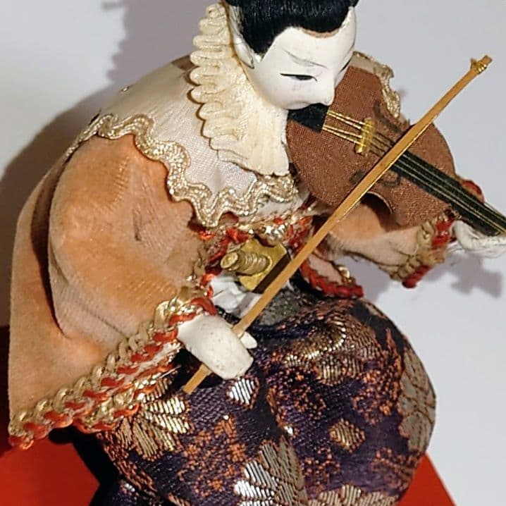 Japanese dolls 日本人形「天草四郎バイオリン弾き」大正レトロ　置物