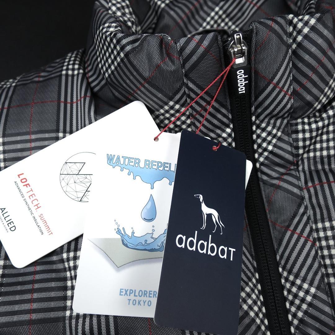 adabat 撥水グレンチェック中綿ベスト M