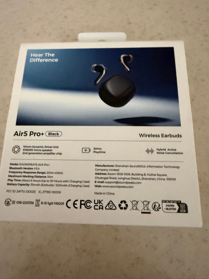 soundpeats Air5 Pro+ ブラック