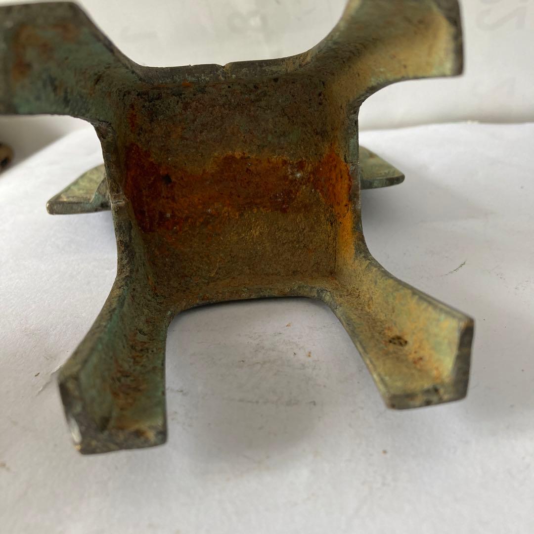 古董，中國古佛像，古銅製，光背裹に銘文が有リます，重約1100克