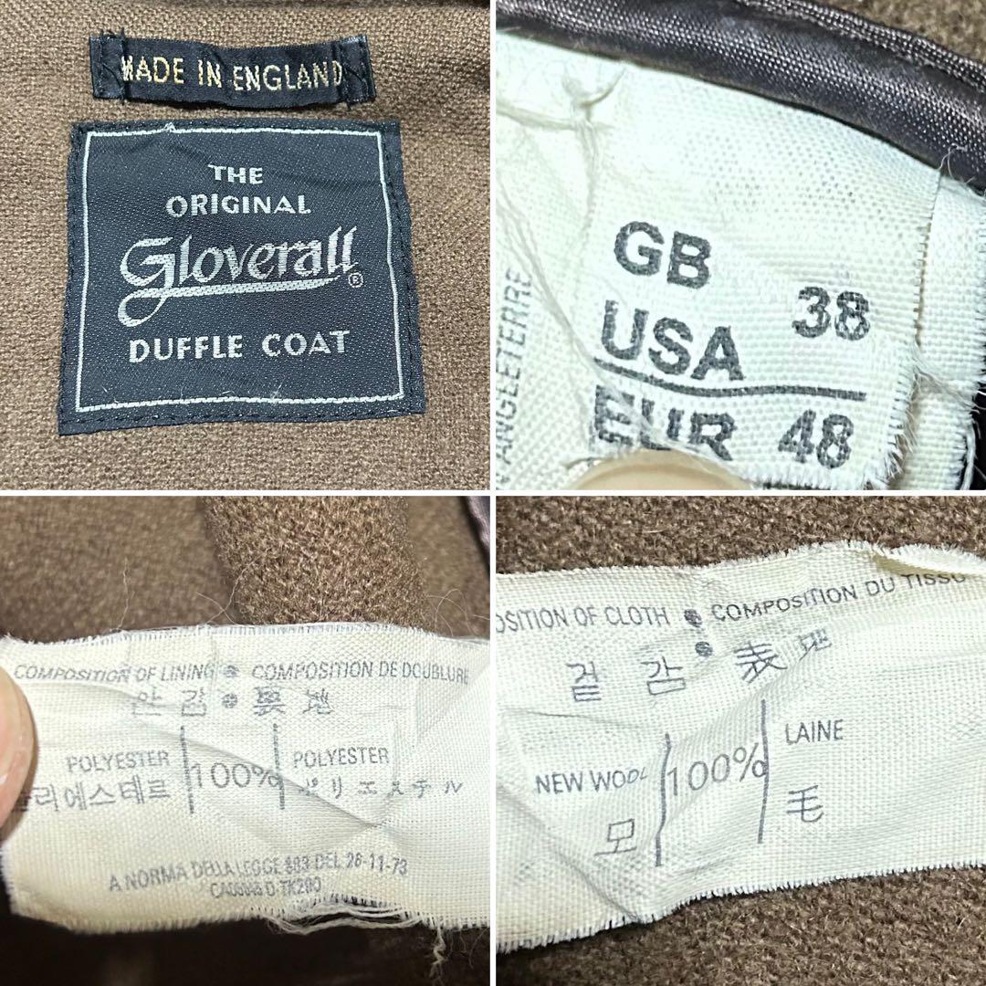 グローバーオール キングストン ヘリンボーン ダッフルコート 茶系 XL相当