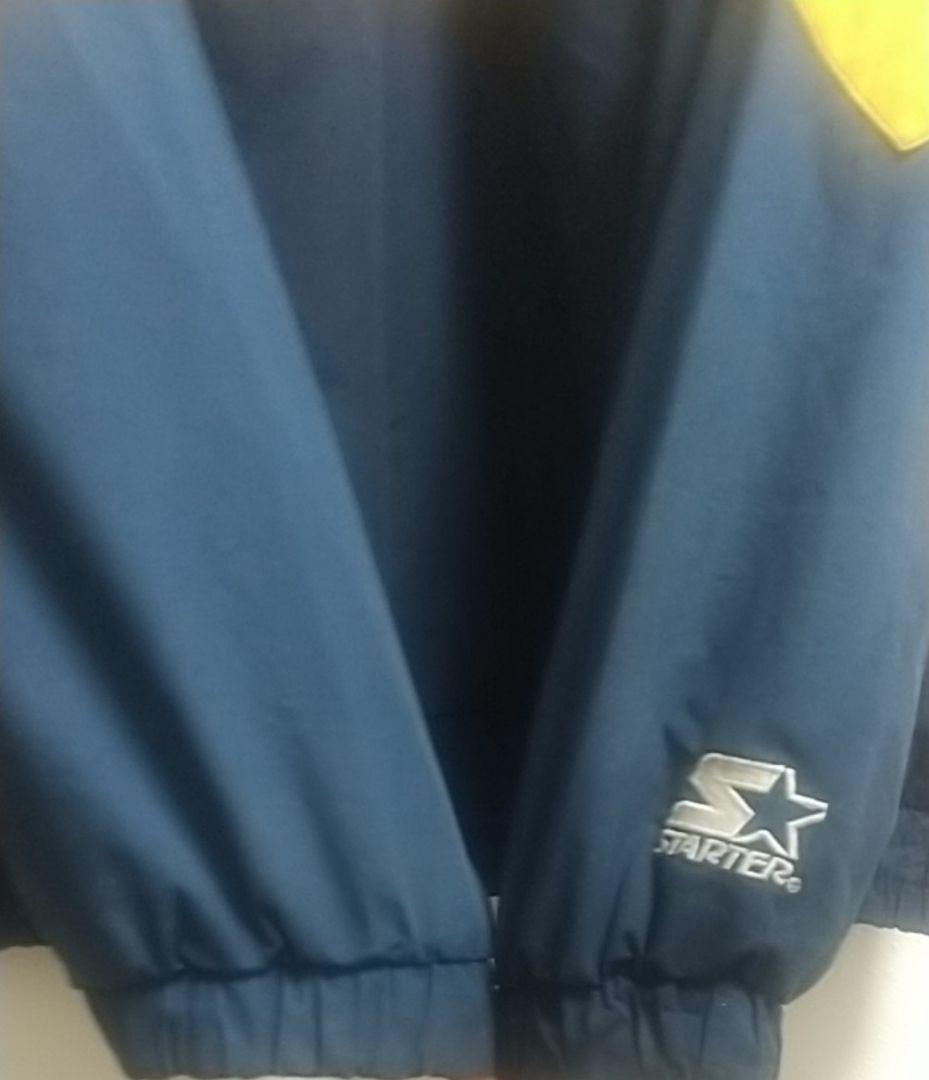 90s STARTER ノートルダム ナイロンアノラック ハーフジップ 韓国古着