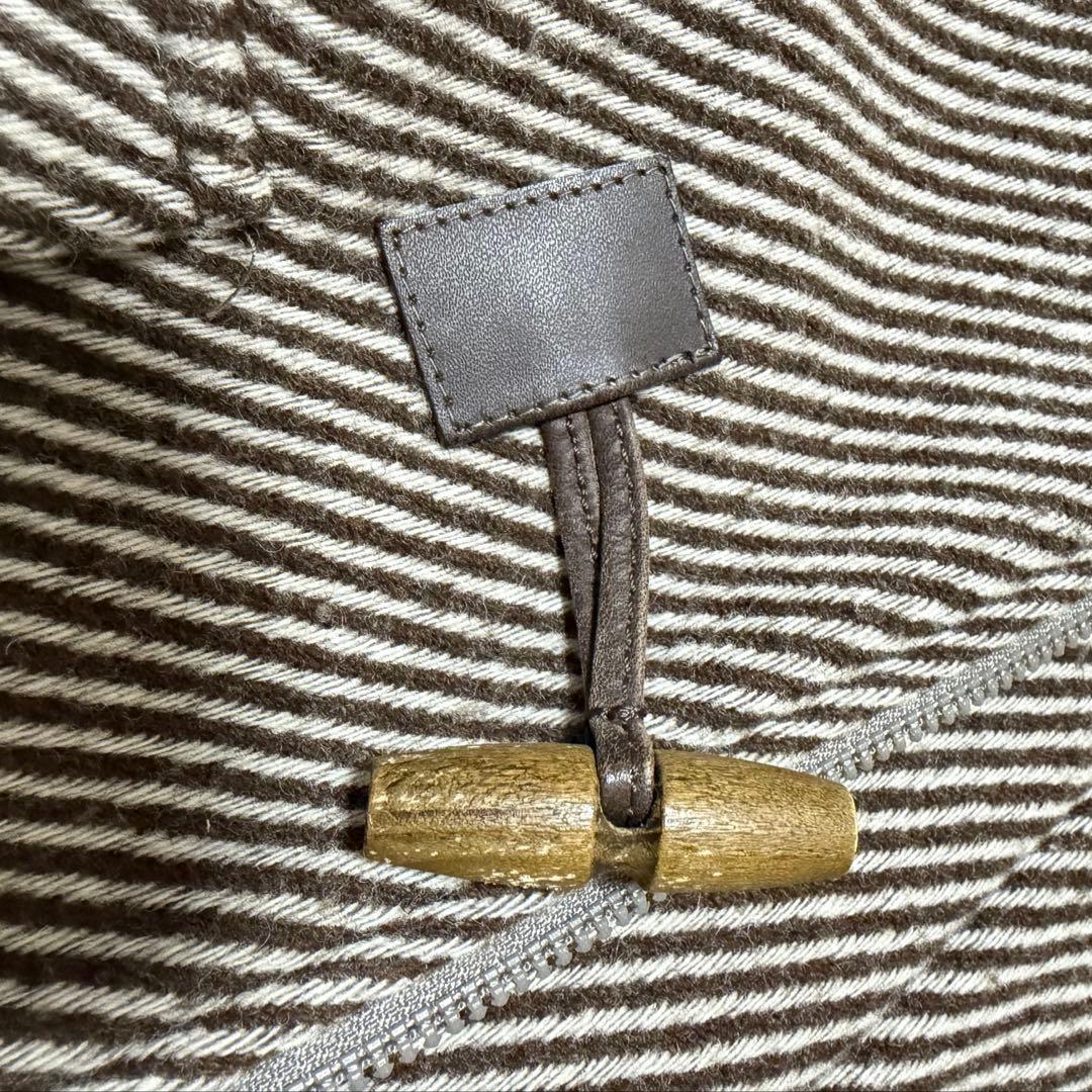 HERNO ヘルノ ストライプ ダッフルコート ブラウン ダッフル 46