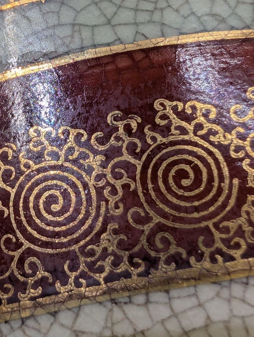 薩摩 錦風作 染錦花鳥図 飾壷 大花瓶 在銘 金彩 花瓶 壺 豪華絢爛 花詰