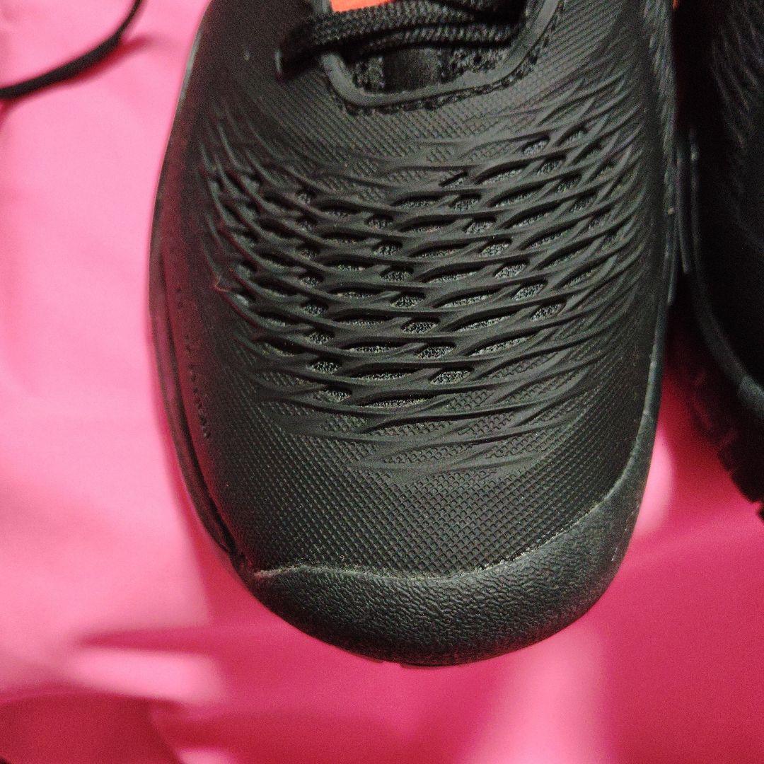 着用1回ASICS ゲルレゾリューションX25.5 2E ブラック/オレンジ