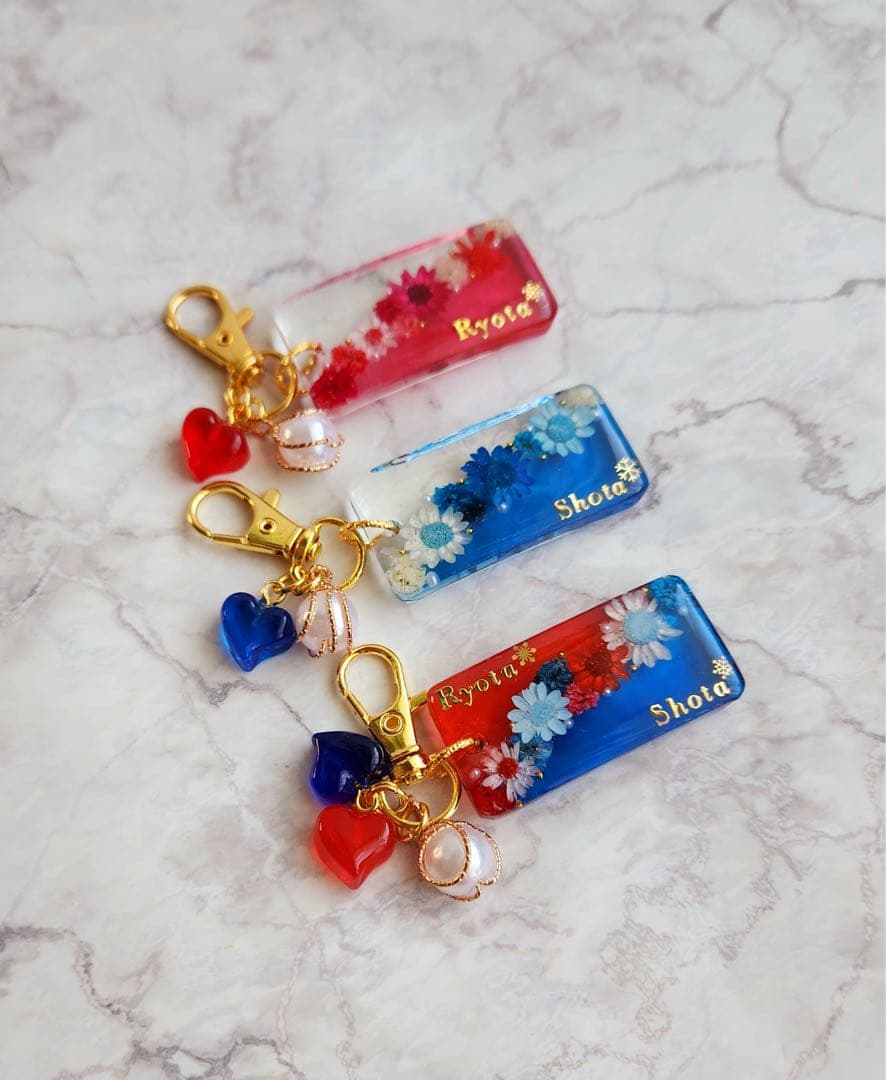 やまねこ断捨離中　Man お花キーホルダー他