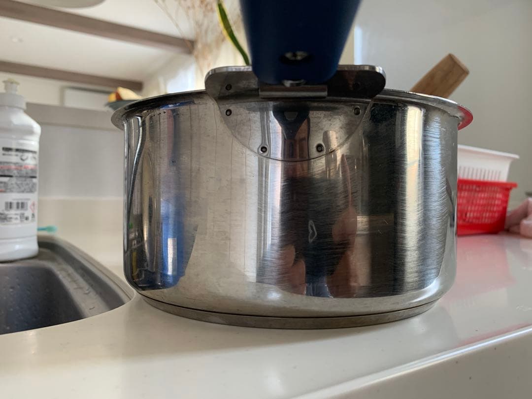 クリステル CRISTEL グラフィット 浅型鍋 両手鍋 青いハンドル