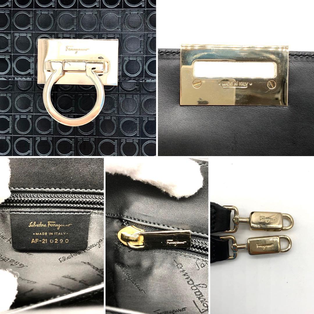 ✨美品・付属品完備✨フェラガモ ハンドバッグ 2way ガンチーニ 総柄 レザー