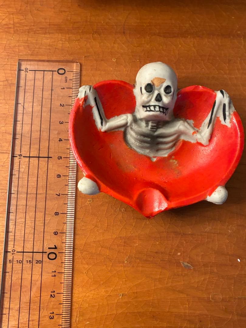 ビンテージ50s スカル　髑髏　骸骨　灰皿　ネイバーフッド　ミッドセンチュリー