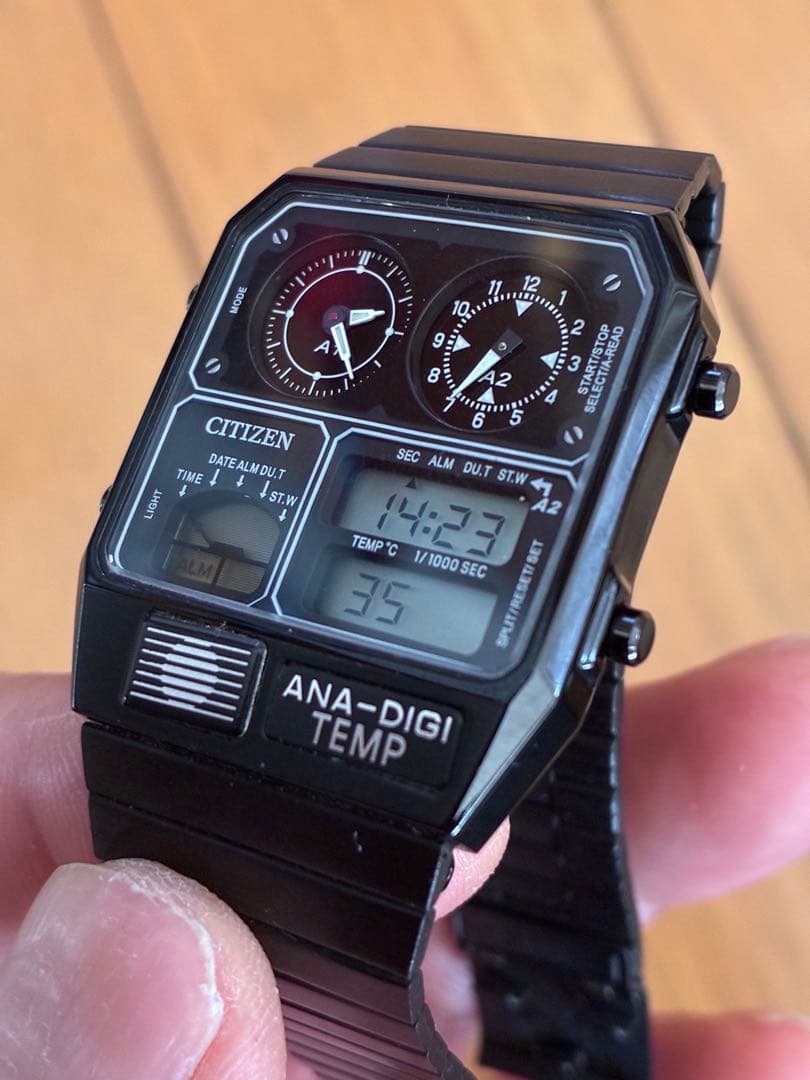 CITIZEN ANA-DIGI TEMP 腕時計 電池交換済み