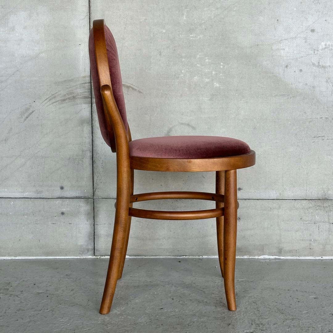 ✦70s★ 昭和興業 丸背チェア｜昭和喫茶 レトロ椅子｜ワインレッド ベロア調