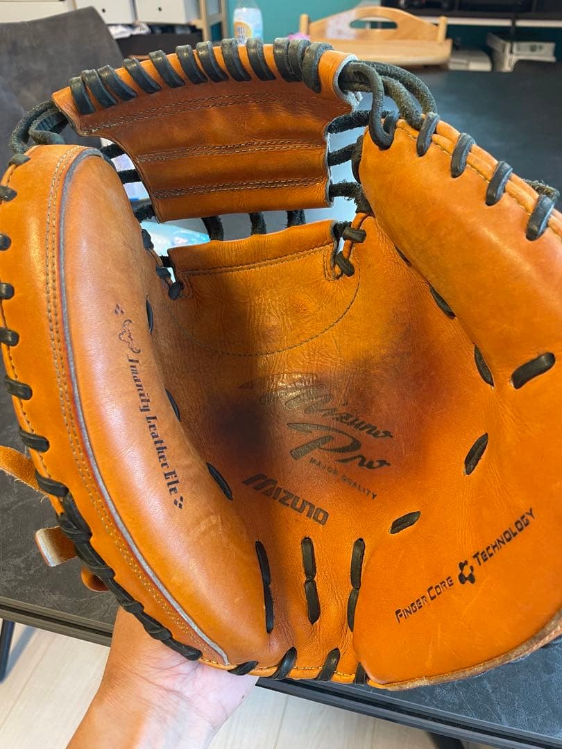 Mizuno Pro 野球グローブ オレンジ