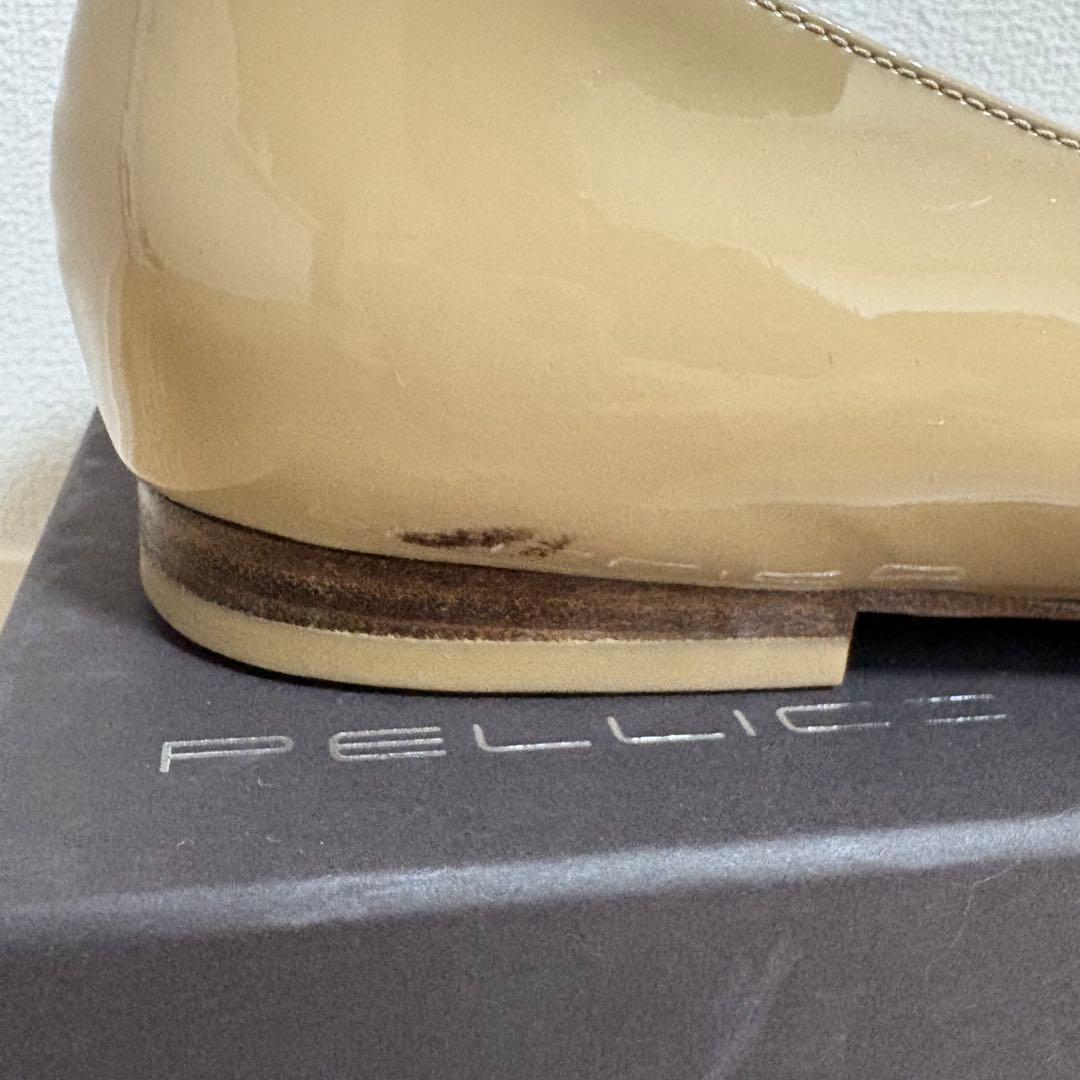 PELLICO ANIMA アネッリ エナメル パンプス 1cm ベージュ 39