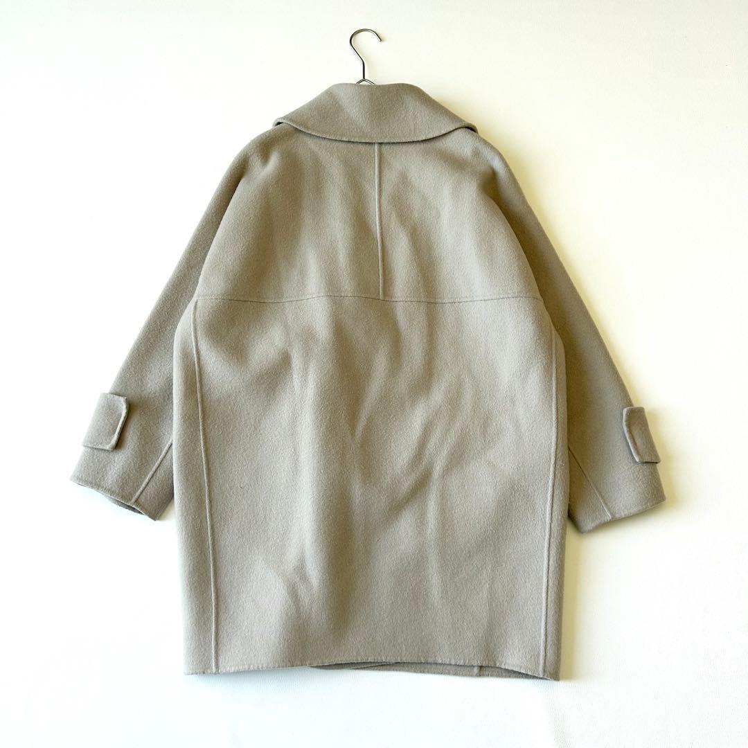 3047y美品 ミラオーウェン ダブルフェイスミドルリバーコート ウール