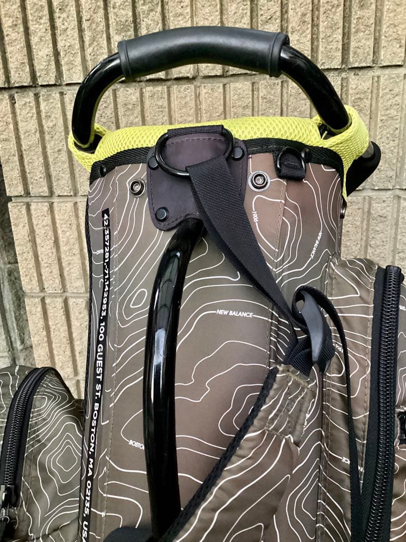 y*0様 ニューバランス等高線プリントアルミフレームスタンドキャディバッグ