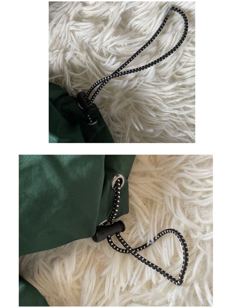 美品✨FTC 700FP ダウンジャケット　ボーダー柄　リバーシブル　L 紺×緑