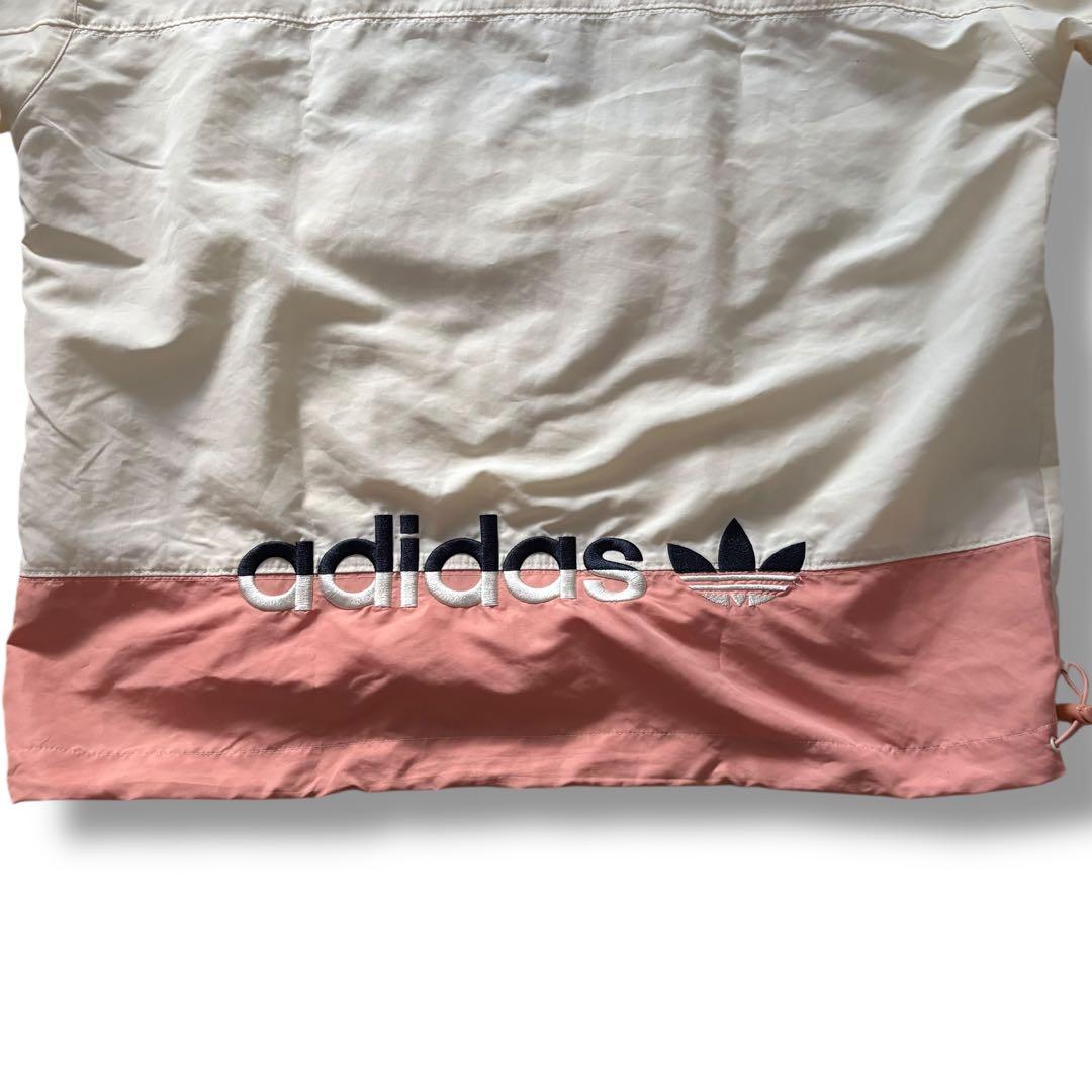 adidas アディダス アノラック ハーフジップ ジャケット 刺繍 XL
