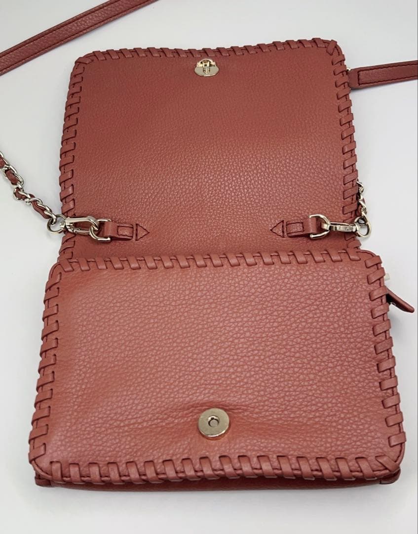 極美品✨TORY BURCHチェーンショルダー　マリオン　ピンク系