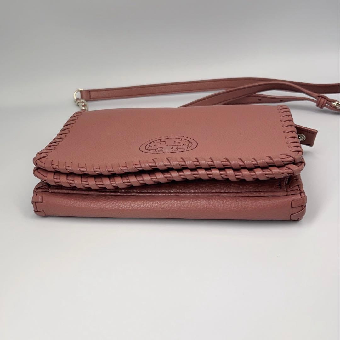 極美品✨TORY BURCHチェーンショルダー　マリオン　ピンク系