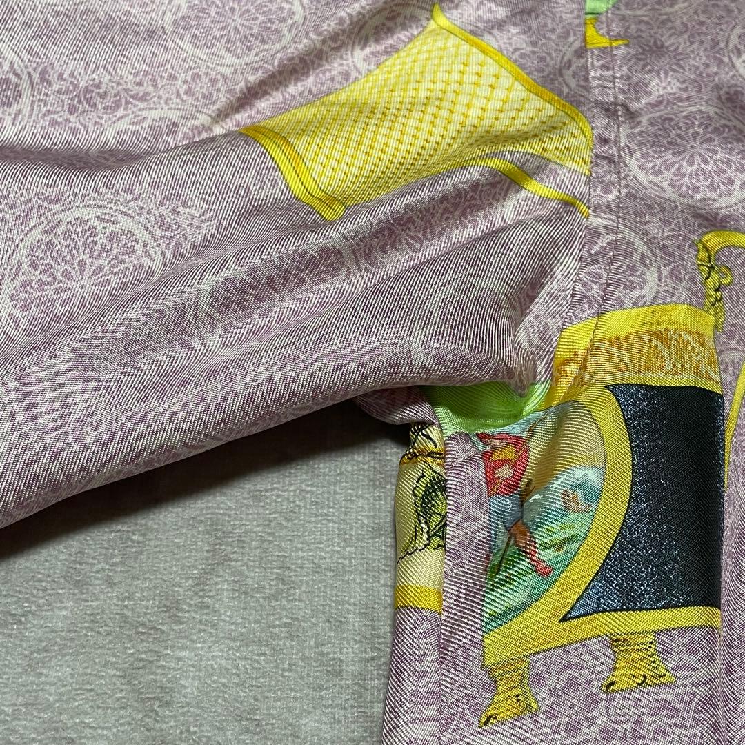 希少　グッチ　GUCCI （40） マグカップ柄シャツ　総柄　シルク100%