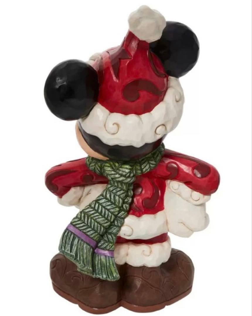 美品ディズニー ミッキー クリスマス サンタ 人形 ジム•ショア オブジェ箱付き