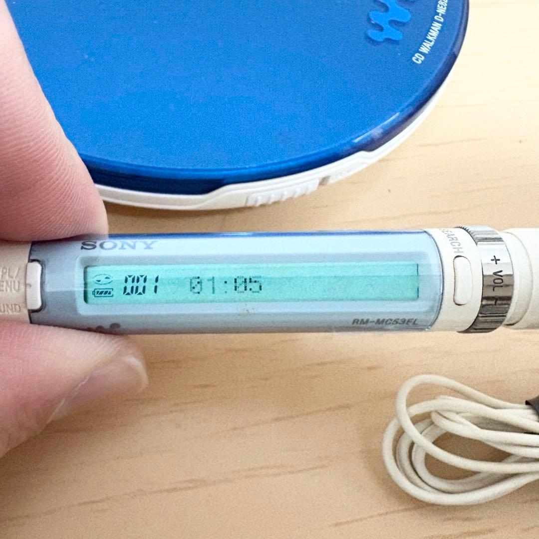 【希少】SONY CDウォークマン D-NE820 WALKMAN ブルー 青