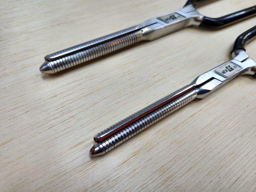 ★6&8㎜★NEW S.G★丸アイロン★日理★中古★理容★床屋★パンチ★濡れパン