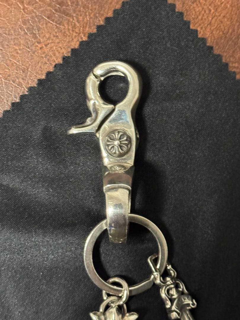 確実正規品　クロムハーツ　クイッククリップ　ラージクロスキーリング