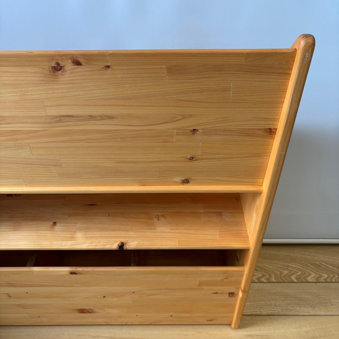 少し大きな絵本棚 なかよしライブラリー 国産品　天然ひのき