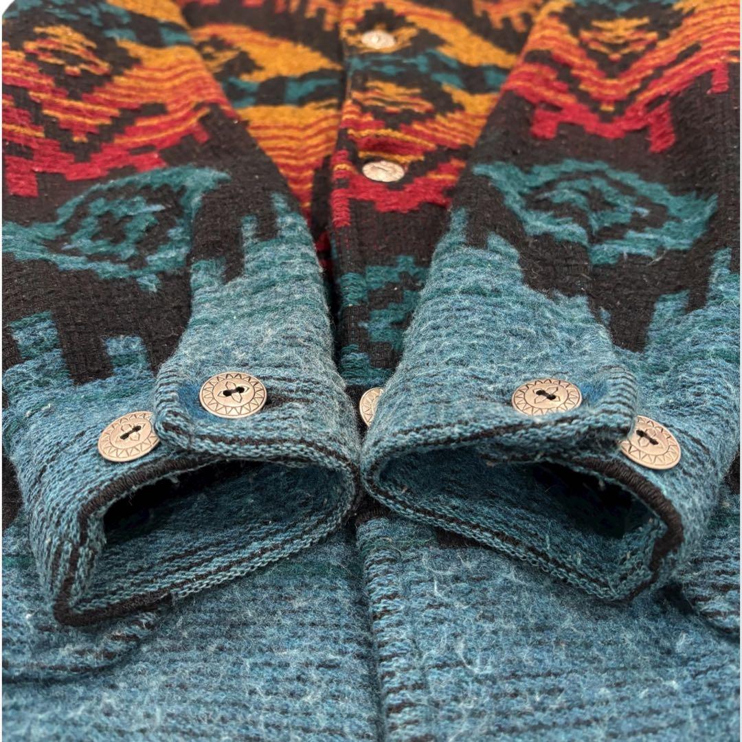 90s●USA製 ウールリッチ ネイティブ柄コート ヴィンテージ