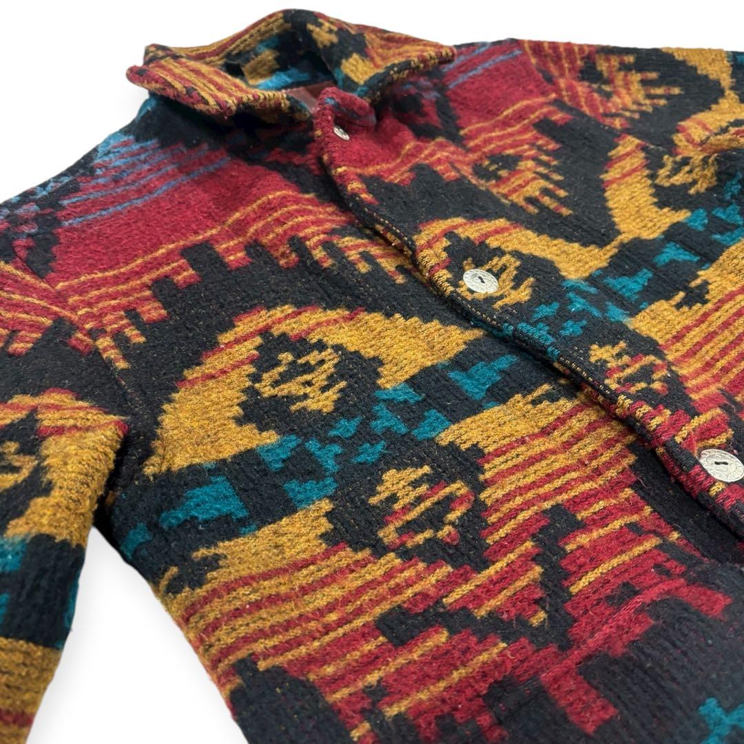 90s●USA製 ウールリッチ ネイティブ柄コート ヴィンテージ