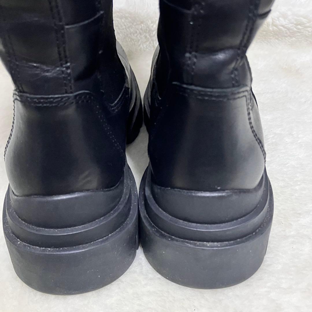 希少 ASH ロングブーツ サイドゴア 厚底 ブラック 38 レザー