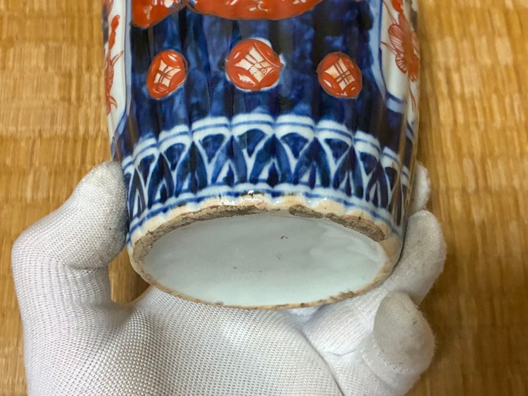 古伊万里 色絵 小壷 花入 花瓶 箱付 元禄