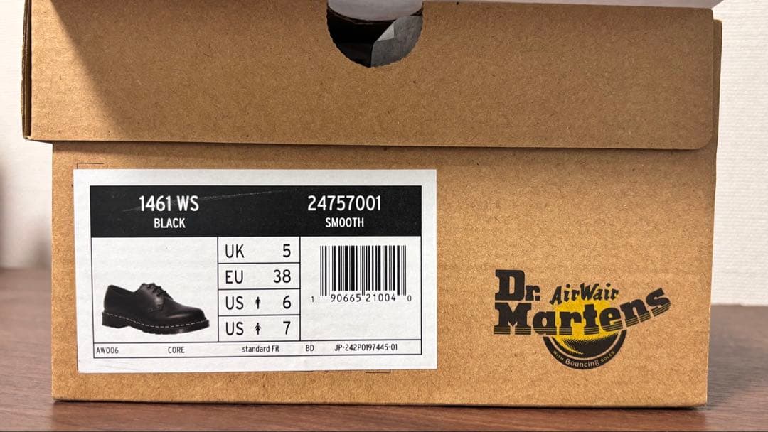 ドクターマーチン ホワイトステッチ 3ホール シューズ　24センチ