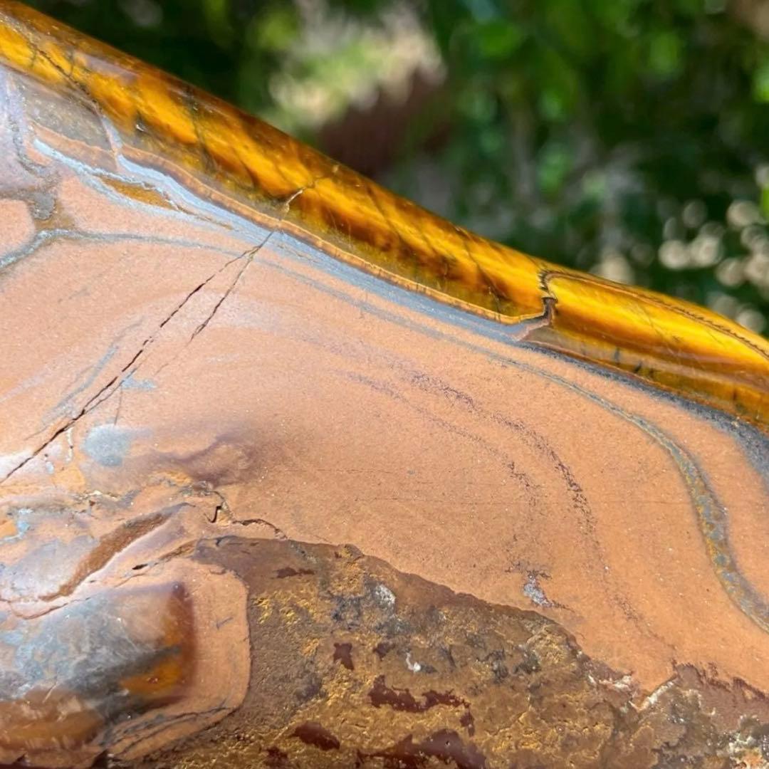 ☆超大型 激レアサイズ☆素敵な色合いと模様☆タイガーアイ 虎目石 原石 天然石
