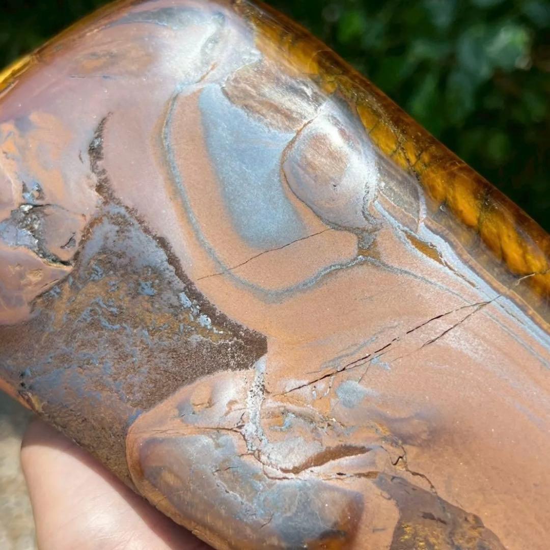 ☆超大型 激レアサイズ☆素敵な色合いと模様☆タイガーアイ 虎目石 原石 天然石