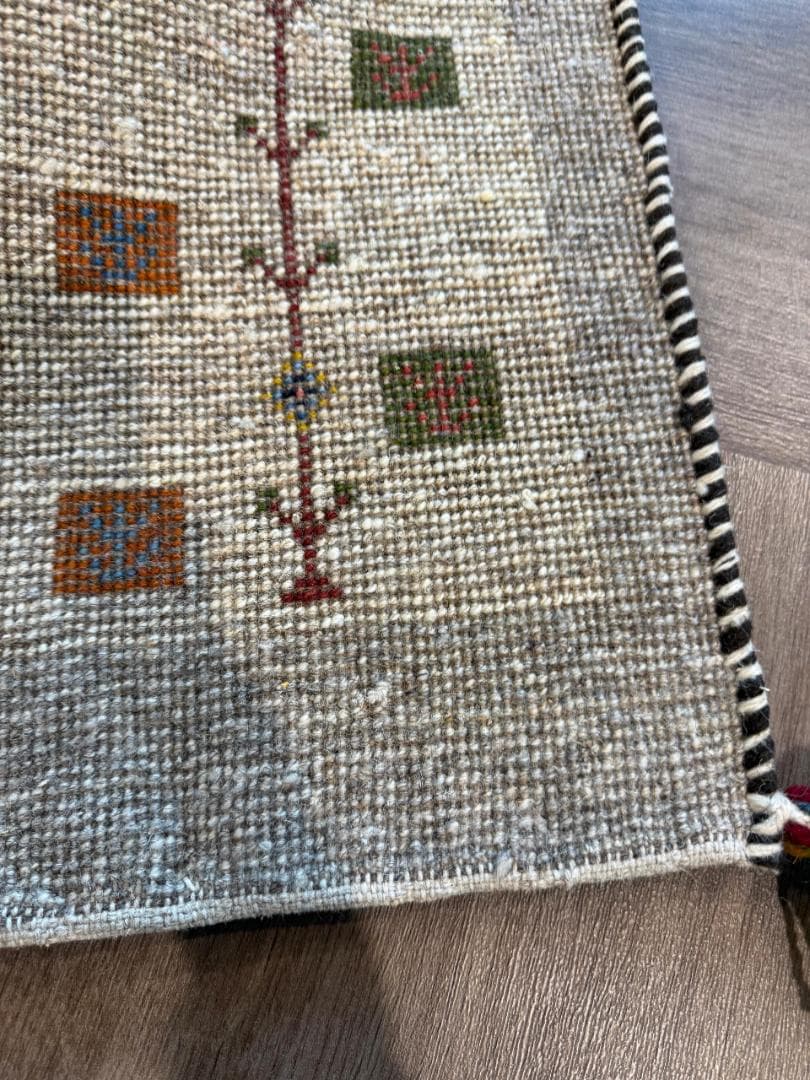 120x40cm ペルシャギャッベ ランナー (ギャベ) ペルシャ絨毯 ギャッベ